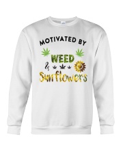 Motivated By Weed And Sunflowers Crewneck Sweatshirt thumbnail