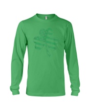 American Flag Vintage Shamrock St Patricks Day Long Sleeve Tee tile