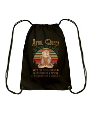 April Queen Witch Lioness Hippie Sailor Drawstring Bag tile