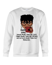 June Girl Knows More Than She Says Crewneck Sweatshirt tile