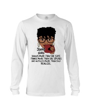 June Girl Knows More Than She Says Long Sleeve Tee tile