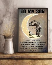 CUSTOMIZABLE T-REX POSTER - DAD TO SON - YO 11x17 Poster lifestyle-poster-3