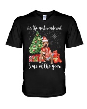 The Most Wonderful Xmas American Pit Bull Terrier V-Neck T-Shirt thumbnail