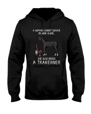 Wine and Trakehner Hooded Sweatshirt thumbnail