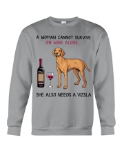 Wine and Vizsla 2 Crewneck Sweatshirt thumbnail