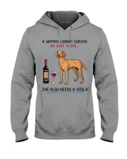 Wine and Vizsla 2 Hooded Sweatshirt thumbnail