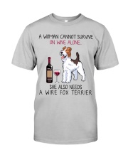 Wine and Wire Fox Terrier 2 Classic T-Shirt front