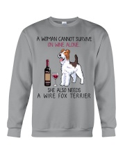 Wine and Wire Fox Terrier 2 Crewneck Sweatshirt thumbnail
