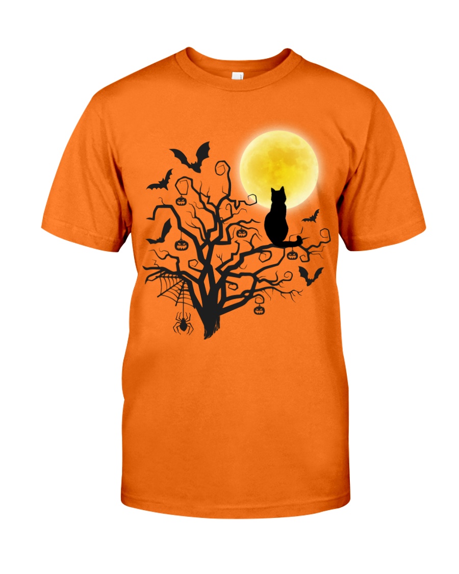 Halloween Cat Tree Classic T-Shirt