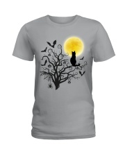 Halloween Cat Tree Ladies T-Shirt thumbnail