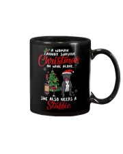 Christmas - Wine and Staffie Mug thumbnail