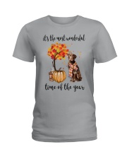 The Most Wonderful Time - Chocolate Labrador Ladies T-Shirt thumbnail