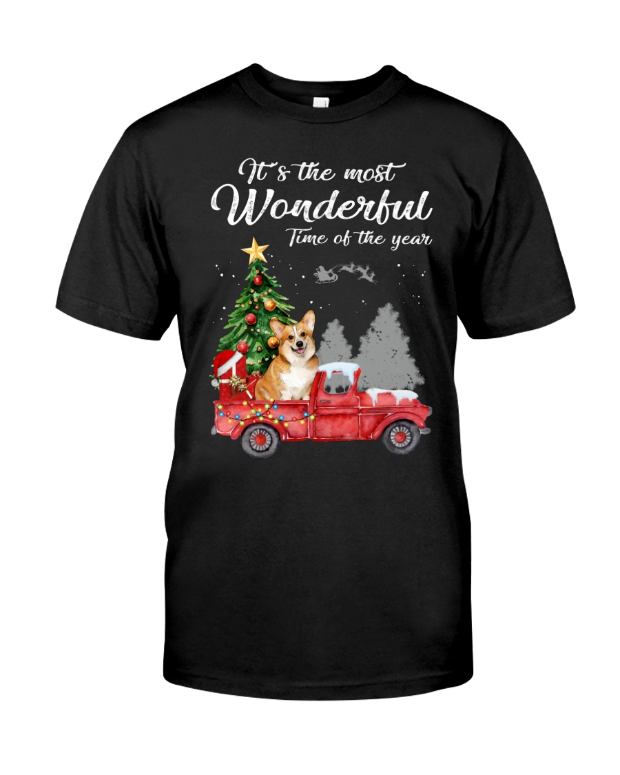 Wonderful Christmas with Truck - Corgi Classic T-Shirt