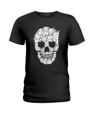 Skull Cats Halloween Ladies T-Shirt thumbnail