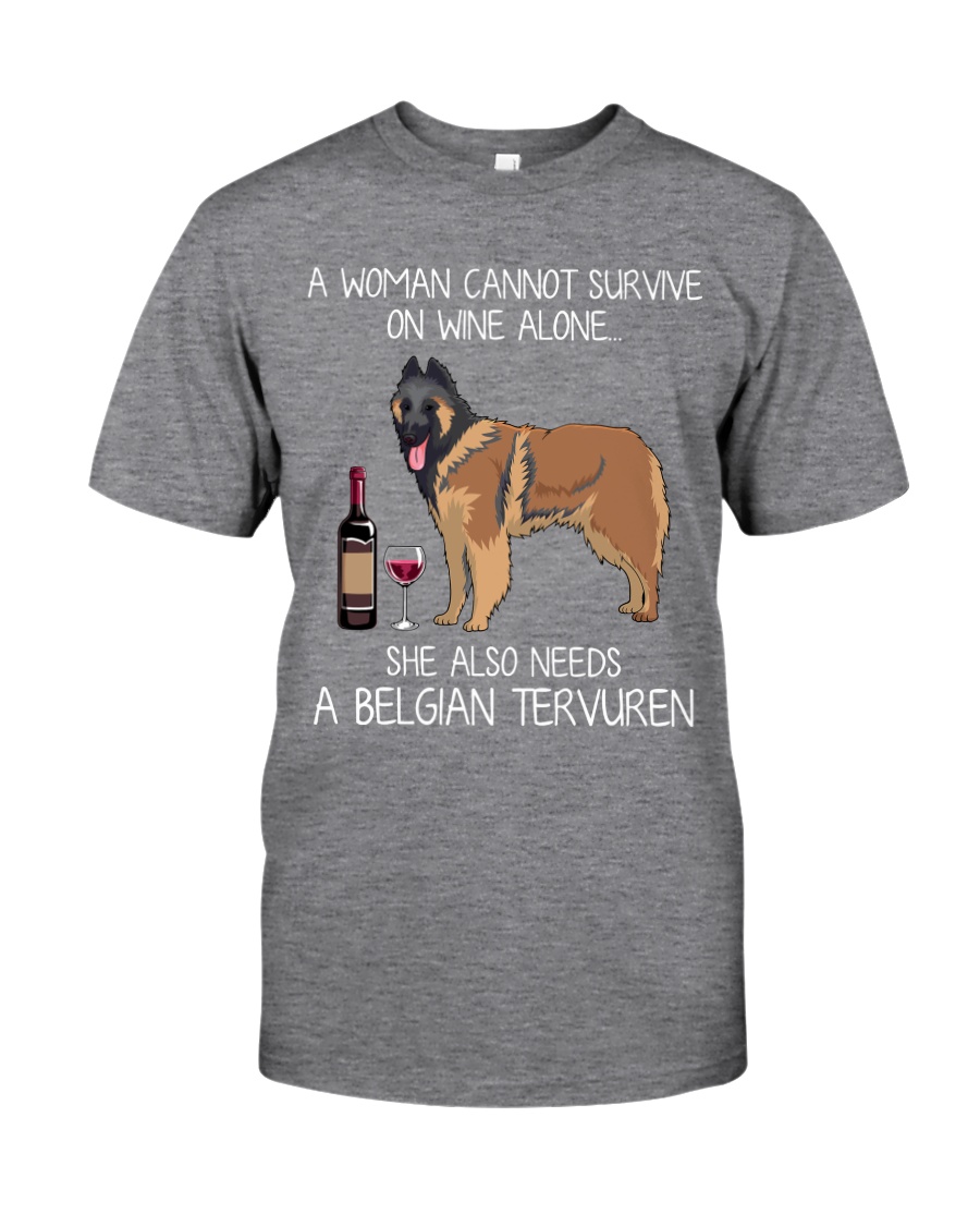 Wine and Belgian Tervuren Classic T-Shirt