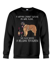 Wine and Belgian Tervuren Crewneck Sweatshirt thumbnail