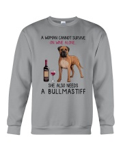 Wine and Bullmastiff 2 Crewneck Sweatshirt thumbnail