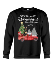 Wonderful Christmas with Truck - Min Pin Crewneck Sweatshirt thumbnail
