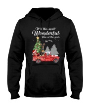 Wonderful Christmas with Truck - Min Pin Hooded Sweatshirt thumbnail