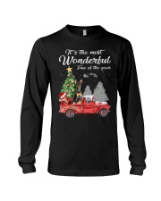Wonderful Christmas with Truck - Min Pin Long Sleeve Tee thumbnail