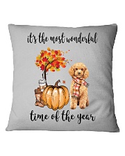 The Most Wonderful Time - Poodle Square Pillowcase thumbnail