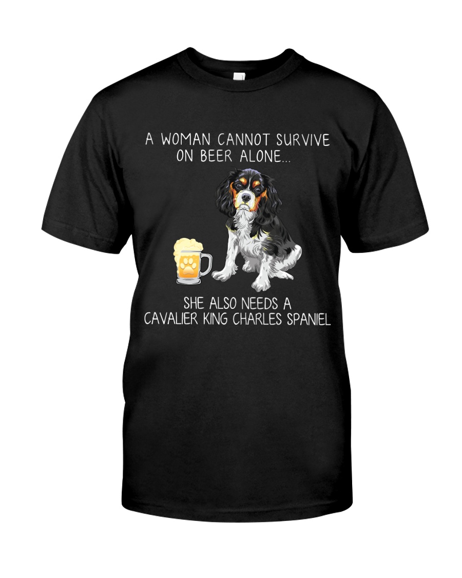 Beer and Cavalier King Charles Spaniel Classic T-Shirt