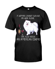 Wine and American Eskimo Classic T-Shirt front