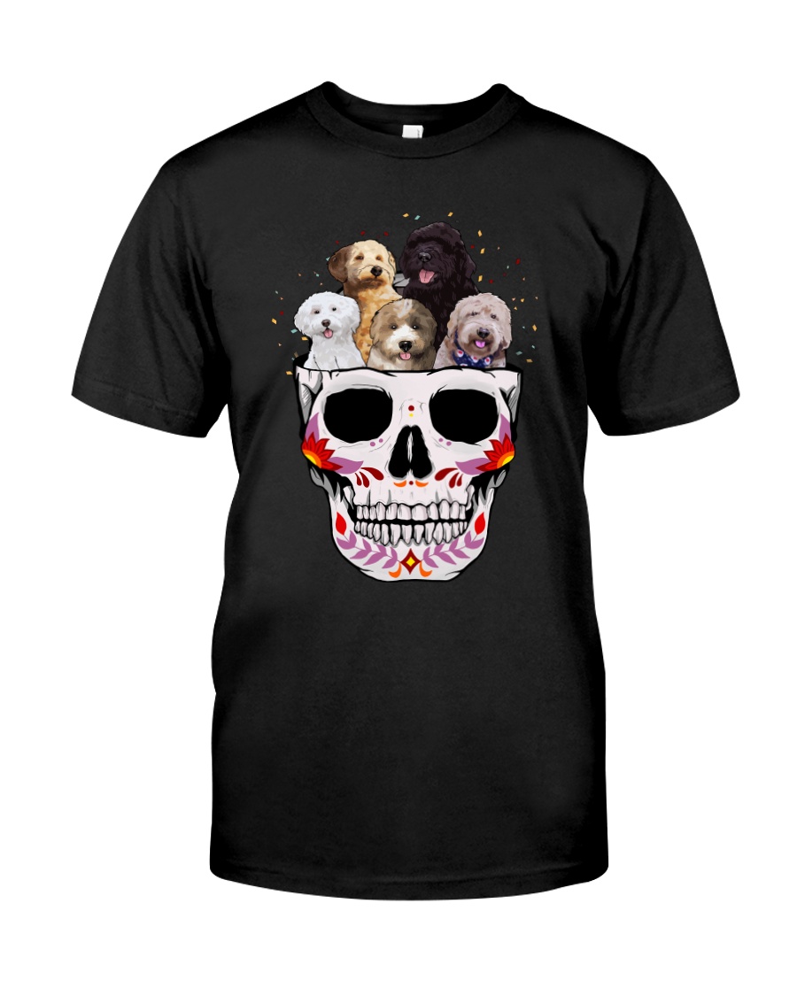 Half Skull Labradoodle Classic T-Shirt