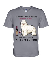 Wine and Komondor 2 V-Neck T-Shirt thumbnail