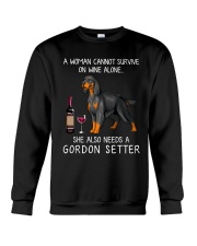 Wine and Gordon Setter Crewneck Sweatshirt thumbnail
