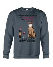 Cannot Survive Alone - German Shepherd Crewneck Sweatshirt thumbnail