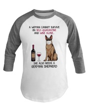 Cannot Survive Alone - German Shepherd Baseball Tee thumbnail