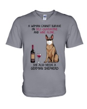 Cannot Survive Alone - German Shepherd V-Neck T-Shirt thumbnail