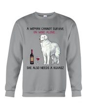 Wine and Kuvasz 2 Crewneck Sweatshirt thumbnail