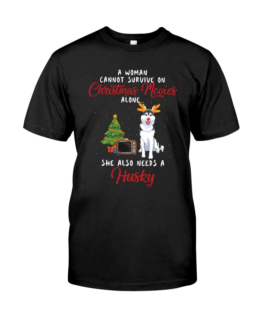 Christmas Movies and Husky Classic T-Shirt