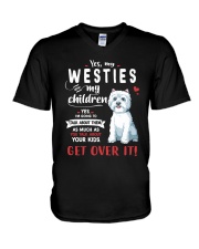 My Westies - My Children V-Neck T-Shirt thumbnail