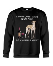 Wine and Whippet Crewneck Sweatshirt thumbnail