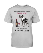 Wine and Great Dane 2 Classic T-Shirt front