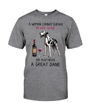 Wine and Great Dane 2 Classic T-Shirt tile
