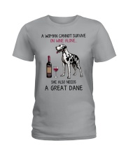Wine and Great Dane 2 Ladies T-Shirt thumbnail