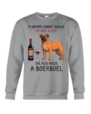 Wine and Boerboel 2 Crewneck Sweatshirt thumbnail