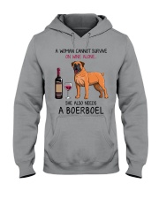 Wine and Boerboel 2 Hooded Sweatshirt thumbnail