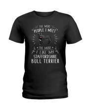 The More I Like My Staffordshire Bull Terrier Ladies T-Shirt thumbnail