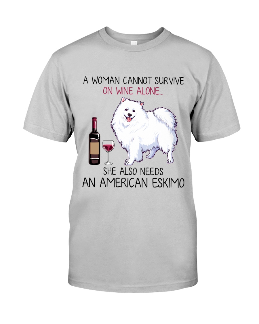 Wine and American Eskimo 2 Classic T-Shirt