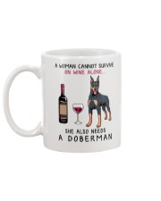 Wine and Doberman 2 Mug back