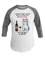 Cannot Survive Alone - Westie Baseball Tee thumbnail