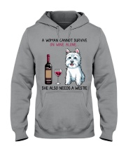 Wine and Westie 2 Hooded Sweatshirt thumbnail