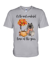 The Most Wonderful Time - Keeshond V-Neck T-Shirt thumbnail