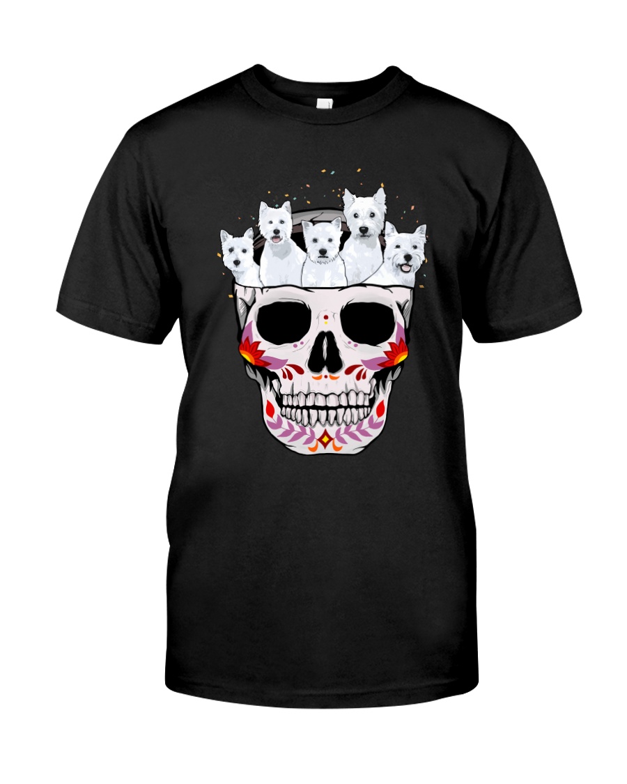 Half Skull Westie Classic T-Shirt