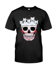 Half Skull Westie Classic T-Shirt front